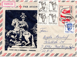 62546 - Polen - 1989 - 27Zl. GAUmschlag "Jan Sobieski" M ZusFrankatur Per Eilboten BYTOM -> Westdeutschland - Cartas & Documentos