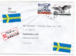 62550 - Schweden - 1991 - 30Kr Uhu MiF A R-LpBf NORRKOEPING -> Japan - Cartas & Documentos