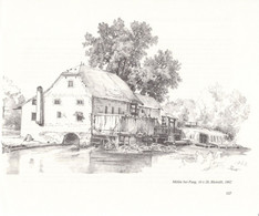 Christian Mali 1832-1906 - Mühle Bei Pang Rosenheim - Dessins