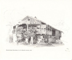 Christian Mali 1832-1906 - Brannenburger Bauernhaus - Dessins