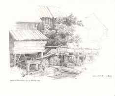 Christian Mali 1832-1906 - Mühle In Oberaudorf - Dessins