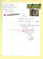 TIMBRES - BRIEFMARKEN - FRANCOBOLLI - SELLOS - STAMPS - LETTRE RECOMMANDÉ - PORTUGAL - TIMBRES MASQUES ET NOËL - Cartas & Documentos