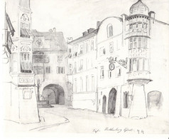 Christian Mali 1832-1906 - Rattenberg Stadttor - Dessins