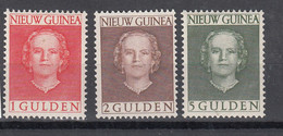 Nederland Nieuw-Guinea 1950 Mi Nr 19 - 21 , Postfris Met Plakker, Koningin Juliana - Niederländisch-Neuguinea