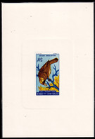 BIRDS- SOCIABLE WEAVER-SUNKEN DELUXE CARD- CONGO-1967- MNH- SCARCE - PA-12 - Cernícalo