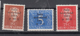 Nederland Nieuw-Guinea 1953 Mi Nr 22 - 24 , Met Opdruk Hulp Nederland 1953 Watersnood, Postfris - Nouvelle Guinée Néerlandaise