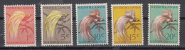 Nederland Nieuw-Guinea 1954 Mi Nr 25 - 29 , Paradijs Vogel, Bird Postfris Met Plakker - Nouvelle Guinée Néerlandaise