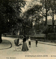 Fontenay Sous Bois * Avenue De La Dame Blanche * Landau Ancien Pram Kinderwagen Nounou Nourrice Bébé Enfant - Fontenay Sous Bois