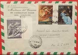 LETTERA AEREA - DA CEPRANO ( FR ) PER KANANGA - ZAIRE ANNO1975 - MADONNA DEL CARMINE - CARMELITANI SCALZI - Storia Postale