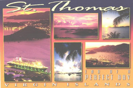 United States Virgin Island:St.Thomas, Views, Port, Cruise Ships - Jungferninseln, Amerik.