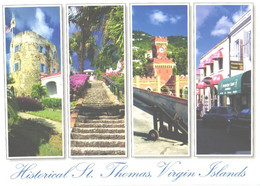 United States Virgin Island:St.Thomas, Bluebeards Castle, 99 Steps, Fort Christian, Charlotte Amalie Main Street - Islas Vírgenes Americanas