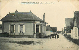 St Sauveur Levasville * Rue Et Le Bureau De Poste * Ptt * Villageois - Autres & Non Classés