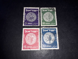 06AL02 ISRAELE 4 VALORI "O" - Gebruikt (zonder Tabs)