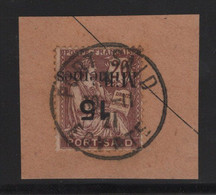 Port Said - N°65a - Variete Surcharge Renversee - Oblitere Sur Fragment - Cote 275€ - Type Mouchon - Oblitérés