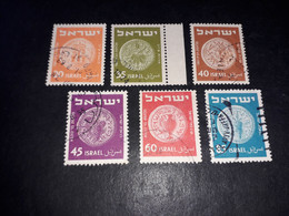 06AL02 ISRAELE 6 VALORI "O" - Gebruikt (zonder Tabs)