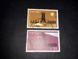 06AL03 ISRAELE 2 VALORI "O" - Used Stamps (without Tabs)