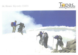 Bolivia:Illimani Mount, Alpinists, Large Size Postcard - Bolivie