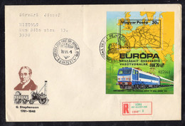 D132  /  Hongrie 3 FDC Thématique Train 1979 - Lettres & Documents