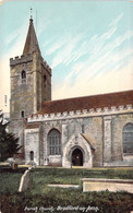 CPA Royaume Uni - Wiltshire - Parish Church - Bradford On Avon - Colorisée - Eglise - Clocher - Cimetière - Autres & Non Classés