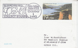 USA Postal Stationery Ca With Penguin Ca Atrtica Indiana OCT 1 1992 (XA164) - Fauna Antártica