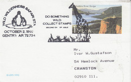 USA Postal Stationery Ca With Penguins Ca  Gentry AR  OCT 2 1992 (XA164B) - Antarktischen Tierwelt