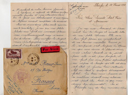 TB 3709 - 1927 - Lettre Par Avion Du MAROC - Foyer Du Soldat - Caporal ROUX Au 31è Bon Du Génie à KHENIFRA Pour FRAISSES - Lettres & Documents
