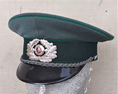 Berretto Visiera Ufficiale NVA DDR Truppe Di Frontiera Originale Completo Etichettato - Casques & Coiffures