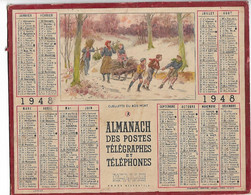 Calendrier 1948 Grand Model Image L BEURON 2 Pages Clas 28 N0137 - Grand Format : 1941-60