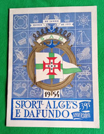 Algés - Sport Algés E Dafundo - Número Único Comemorativo Do XXXIX Aniversário, 1954 - Publicidade - Portugal - Deportes