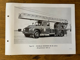 Camion Pompiers échelle Incendie VILLE DE FECAMP * Fécamp 76 Pompier * Modèle Marque ? * Doc Photo Ancien - Vrachtwagens En LGV
