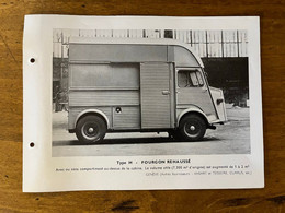 Camion Camionnette CITROEN Citroën Tube Type H Fourgon Réhaussé * Doc Photo Ancien - Trucks, Vans &  Lorries