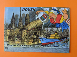 Carte Neuve * EGLISE CATHEDRALE ROUEN ILLUSTRATEUR PAQUEBOT REMORQUEUR JEANNE D'ARC - Bibliothèques