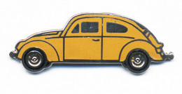 Pin's Automobile - Volkswagen / Modèle Coccinelle (Type 1 1938-78) - Version Carrosserie Orange. Non Est. EGF. T875-19 - Volkswagen