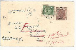 57433) R.C.A.F. Miltary Mail Postcard Change  Of Posting St Thomas Lachine 1943 Postmark Cancel - 1903-1954 Kings