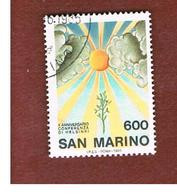 SAN MARINO - UNIF. 1164  - 1985 10^ ANNIVERSARIO CONFERENZA DI HELSINKI  -  USATI (USED°) - Used Stamps