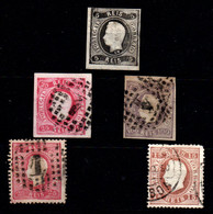 Portugal Nº 18, 21, 24, 29, 38. Año 1866/80 - Unused Stamps