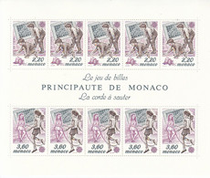 Monaco Bloc 46 ** .. Jeux D' Enfants, Corde à Sauter, Jeu De Billes .. Sans Charniere Ni Trace - Blocs