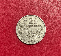 Belle Monnaie De 25 Centimes 1904. Etat TB/TTB - 25 Centimes