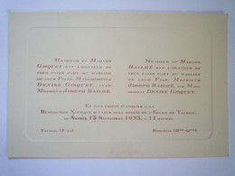 2022 - 4604  FAIRE-PART De MARIAGE De Joseph BAILHE Et Denise GISQUET  (Tauriac 81  / Bessières 31  -  1923) - Hochzeit