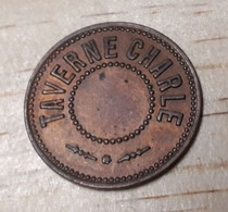 BELGIQUE BRUXELLES 20 CENTIMES CUIVRE TAVERNE CHARLE FRAPPE MEDAILLE - Monetari / Di Necessità