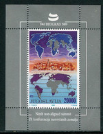 YUGOSLAVIA 1989 Non-aligned Nations Conference Block MNH / **.  Michel Block 35 - Ungebraucht