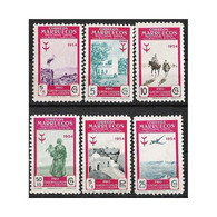 MA394SCSF-L4392PC-TANMAMBURROS.Maroc.Maocco MARRUECOS ESPAÑOL PRO TUBERCULOSOS 1953 (Ed 391/9**)sin Charnela MAGNIFICA - Donkeys