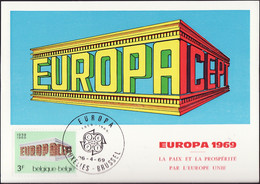 Belgique - Belgium - Belgien CM 1969 Y&T N°1489 - Michel N°MK1546 - 3f EUROPA - 1961-1970