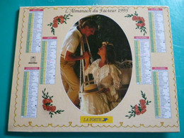 Calendrier Oberthur  1995   Romantisme Femme Balançoire Almanach  Facteur Sarthe  PTT POSTE - Tamaño Grande : 1991-00