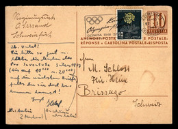 1948 St Moritz Winter Olympic Games Jeux Olympiques D'Hiver Olympische Winterspiele Postal Entier Postal Stationnary - Winter 1948: St-Moritz