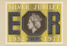 Great Britain 1977 PHQ Card Sc 814 13p Silver Jubilee - Cartes PHQ