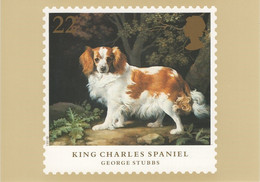 Great Britain 1991 PHQ Card Sc 1345 22p King Charles Spaniel By G Stubbs - Tarjetas PHQ