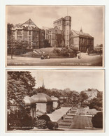 Sheffield -  - 2 Real Photo Old PC - Botanical Garden &The University - Sheffield