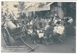 Métiers - Pompe à Bras Et Pompiers En Tenue - Bar Chez Baattitte - Hasparenn 1988 - Sapeurs-Pompiers