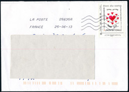 France-IDTimbres - Union Nationale Don Du Sang - YT IDT 13 Sur Lettre Du 25-06-2013 - Briefe U. Dokumente